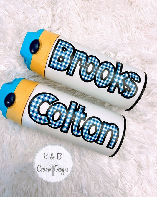 12 ounce printed kids water bottle